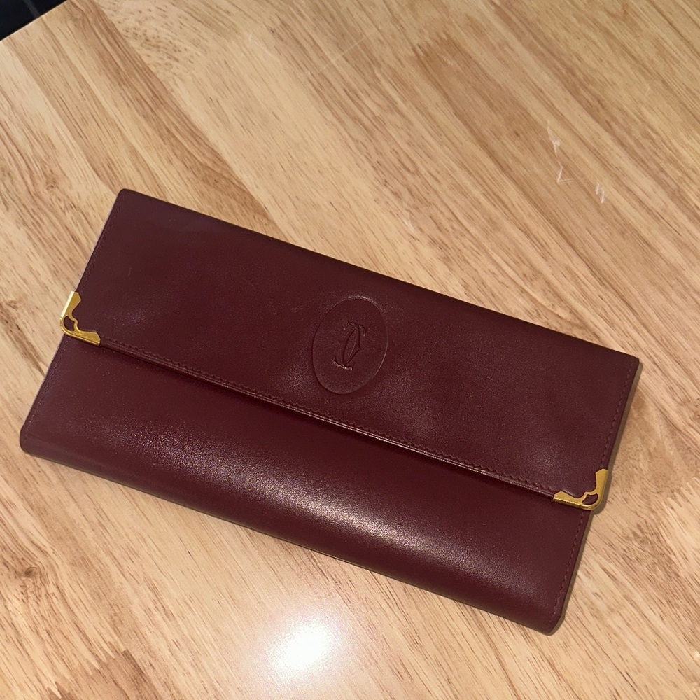Cartier Burgundy Leather Wallet